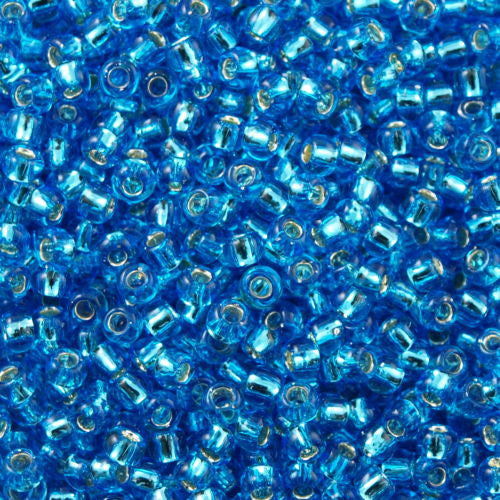 Toho Round Seed Bead 11/0 Silver Lined Caribbean 2.5-inch Tube (23B)