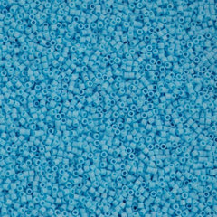 Miyuki Delica Seed Bead 15/0 Matte Transparent Light Blue AB 2-inch Tube DBS879