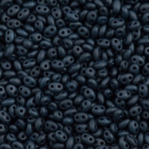 Preciosa Twin Two Hole Beads Matte Midnight Blue Jet Terra Pearl 15g (28936M)