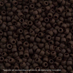 50g Toho Round Seed Beads 6/0 Opaque Matte Brown (46F)