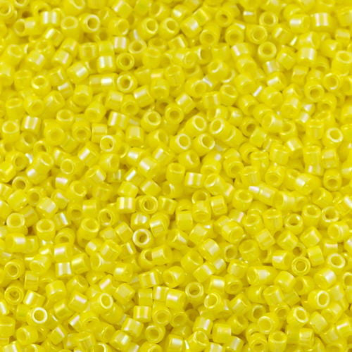 Miyuki Delica Seed Bead 10/0 Opaque Yellow AB 7g Tube DBM160