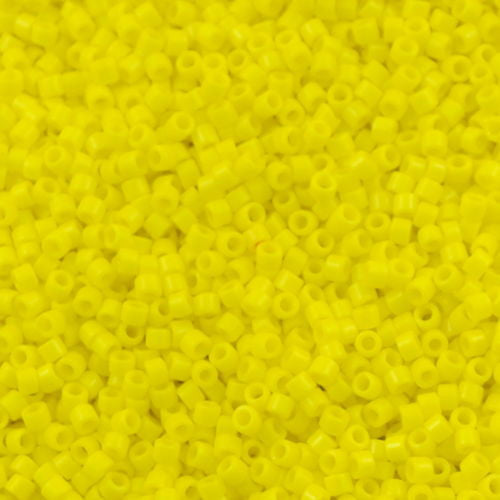 Miyuki Delica Seed Bead 15/0 Opaque Yellow 2-inch Tube DBS721