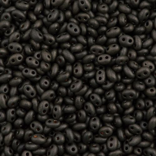 Preciosa Twin Two Hole Beads Matte Khaki Jet Terra Pearl 15g 28992M