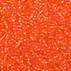 Miyuki Delica Seed Bead 10/0 Transparent Orange AB 7g Tube DBM151