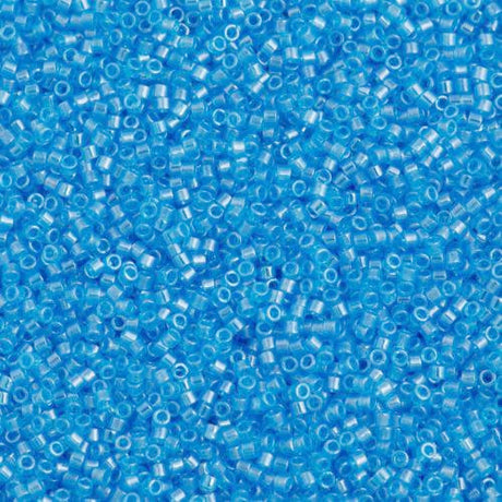 Miyuki Delica Seed Bead 11/0 Transparent Luster Dark Aqua 2-inch Tube DB1229