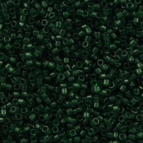 Miyuki Delica Seed Bead 10/0 Transparent Emerald 7g Tube DBM713