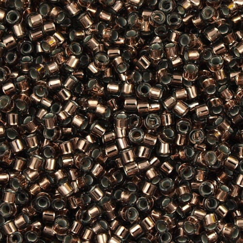 Miyuki Delica Seed Bead 15/0 Silver Lined Bronze 2-inch Tube DBS184