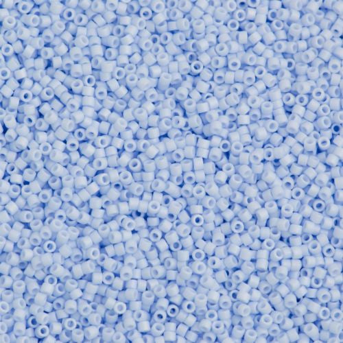 25g Miyuki Delica Seed Bead 11/0 Opaque Matte Arctic Blue AB DB1527