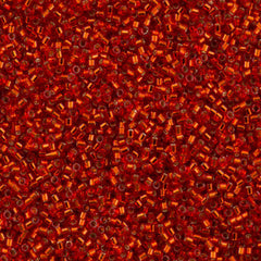 Miyuki Delica Seed Bead 10/0 Silver Lined Red 7g Tube DBM43