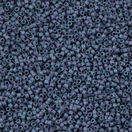 Miyuki Delica Seed Bead 15/0 Matte Light Grey Blue 2-inch Tube DBS376