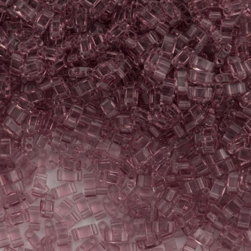 Miyuki Half Tila Seed Bead Transparent Amethyst 7.5g Tube (142)