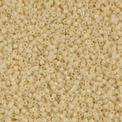 Miyuki Delica Seed Bead 10/0 Opaque Rich Cream AB 7g Tube DBM157