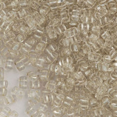 Czech Rulla 3x5mm Two Hole Beads Crystal Silver Lined 20g Tube (00030SL)