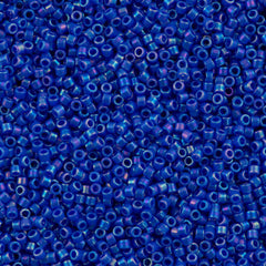 Miyuki Delica Seed Bead 15/0 Opaque Star Spangled Blue AB 2-inch Tube DBS1578