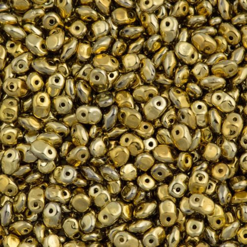 Super Uno 2x5mm Beads Crystal Amber Gold Full (00030GF)