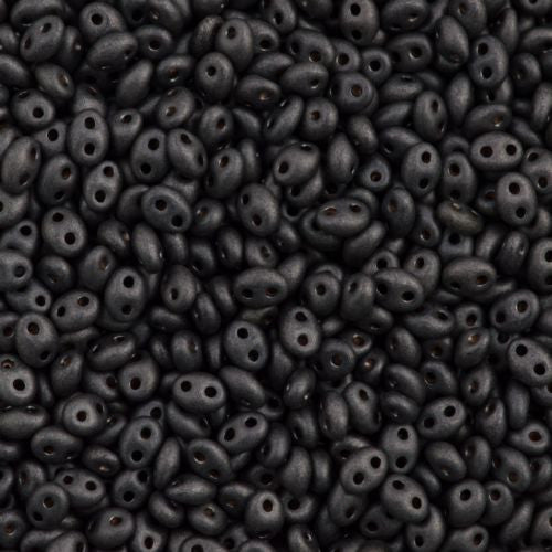 Preciosa Twin Two Hole Beads Matte Gray Jet Terra Pearl 15g 28918M