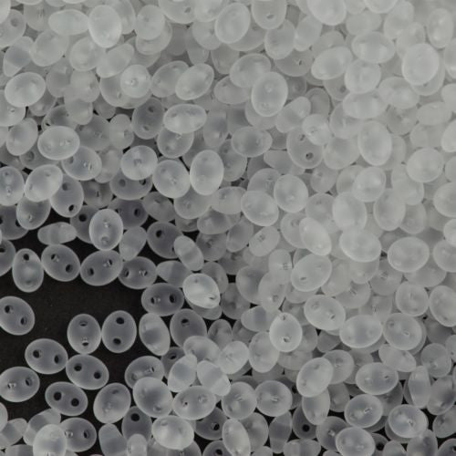 Preciosa Twin Two Hole Beads Matte Crystal 22g Tube (00030M)