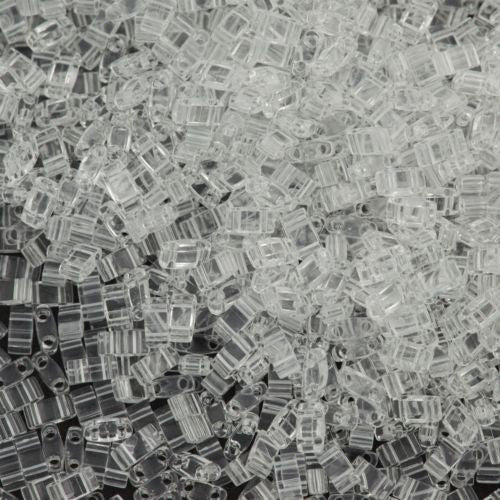 Miyuki Half Tila Seed Bead Transparent Crystal 7.5g Tube HT-131