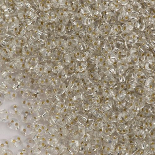 Preciosa Twin Two Hole Beads Silver Lined Crystal 22g Tube (78102)