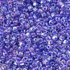Miyuki Triangle Seed Bead 5/0 Inside Color Lined Purple 21g Tube (1123)