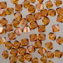 24 TRUE CRYSTAL 5mm Bicone Bead Crystal Copper (001 COP)