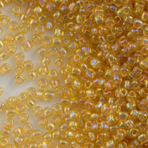 Miyuki Triangle Seed Bead 5/0 Light Gold AB 21g Tube (1152)