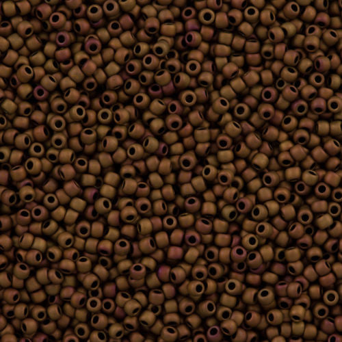 Toho Round Seed Bead 11/0 Opaque Matte Pastel Mudbrick 2.5-inch Tube (618)