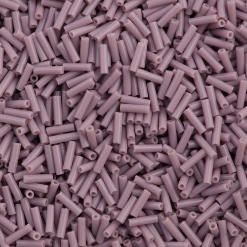 Miyuki 6mm Bugle Bead Opaque Lavender 5-inch Tube (410)