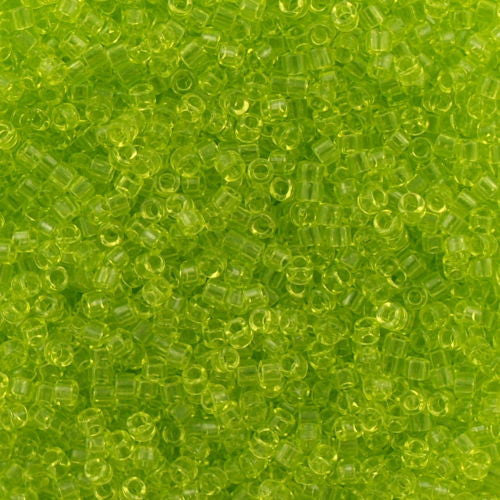25g Miyuki Delica Seed Bead 11/0 Transparent Lime Green DB712
