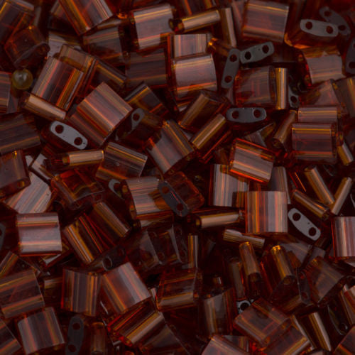 Miyuki Tila Seed Bead Transparent Dark Amber 7g Tube TL-134