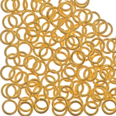 144pc 21ga. Jump Ring 4mm Gold Plated I.D. 2.5mm