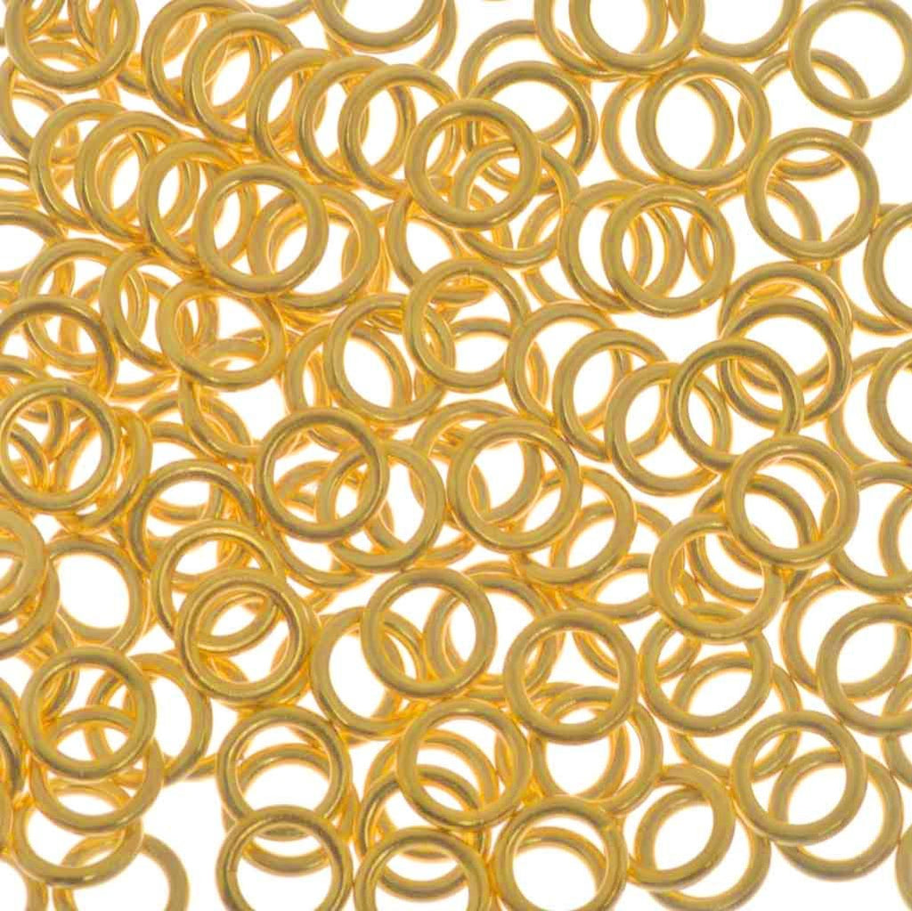 144pc Jump Ring 5mm Gold Plated I.D. 3.3mm