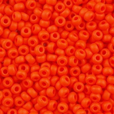 Miyuki Round Seed Bead 6/0 Matte Opaque Orange 20g Tube (406F)