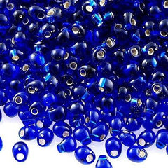 Miyuki Drop Fringe Seed Bead Silver Lined Cobalt Blue 24g Tube (20)