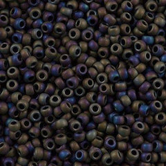 50g Toho Round Seed Beads 6/0 Matte Blue Purple Iris (615)