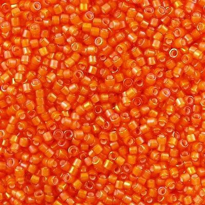 Miyuki Delica Seed Bead 11/0 Sunkist Inside Dyed Color White 2-inch Tube DB1777