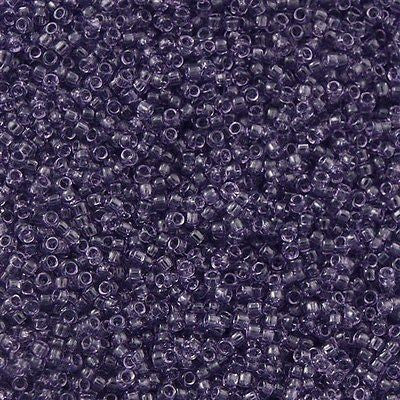 Toho Round Seed Bead 8/0 Transparent Plum 2.5-inch tube (19)