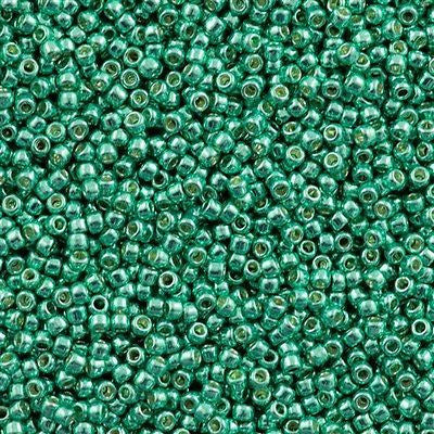 Toho Round Seed Bead 11/0 Permanent Finish Galvanized Green Teal 19g Tube (561PF)