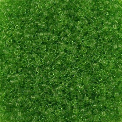 Miyuki Delica Seed Bead 11/0 Transparent Apple Green 2-inch Tube DB1106
