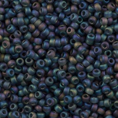 Miyuki Round Seed Bead 8/0 Matte Grey AB 22g Tube (152FR)