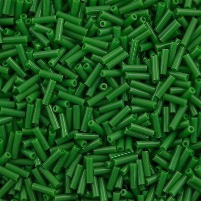 Miyuki 6mm Bugle Bead Opaque Jade Green 5-inch Tube (411)