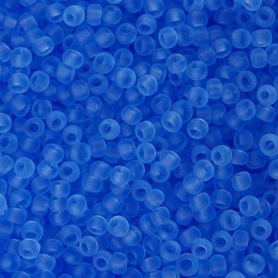 Toho Round Seed Bead 8/0 Transparent Matte Light Sapphire 5.5-inch tube (13F)