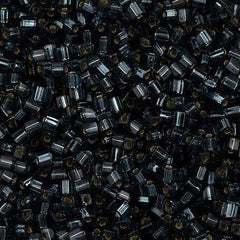 Miyuki 3mm Cube Seed Bead Silver Lined Dark Blue 19g Tube (2426)