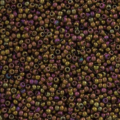 Toho Round Seed Bead 11/0 Dark Topaz Gold Luster 2.5-inch Tube (459)