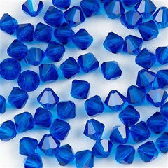72 Preciosa Crystal 6mm Bicone Bead Capri Blue (60310)