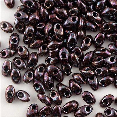 Miyuki Long Magatama Seed Bead Metallic Plum 8g Tube (460)