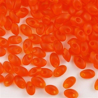 Miyuki Long Magatama Seed Bead Matte Orange 15g (138F)