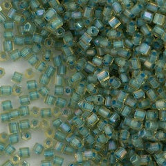 Toho Hex Seed Bead 11/0 Inside Color Lined Sea Foam Topaz 2.5 inch Tube Tube (952)