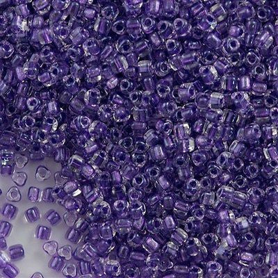 Miyuki Triangle Seed Bead 8/0 Inside Color Lined Sparkle Purple 23g Tube (1531)