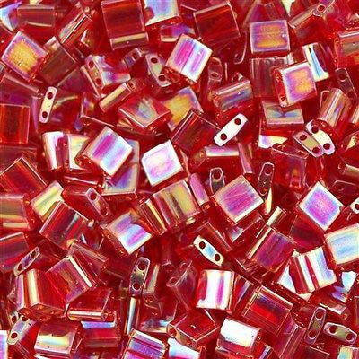 Miyuki Tila Seed Bead Transparent Berry AB 7g Tube TL-254